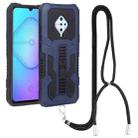 For vivo S1 Pro Vanguard Lanyard Kickstand TPU + PC Phone Case(Blue) - 1