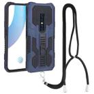 For vivo V17 Pro Vanguard Lanyard Kickstand TPU + PC Phone Case(Blue) - 1