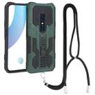 For vivo V17 Pro Vanguard Lanyard Kickstand TPU + PC Phone Case(Green) - 1