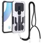 For vivo V17 Pro Vanguard Lanyard Kickstand TPU + PC Phone Case(Silver) - 1