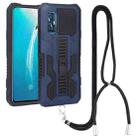 For vivo V19 Indonesia Vanguard Lanyard Kickstand TPU + PC Phone Case(Blue) - 1