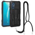 For vivo V19 Indonesia Vanguard Lanyard Kickstand TPU + PC Phone Case(Black) - 1