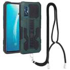 For vivo V19 Indonesia Vanguard Lanyard Kickstand TPU + PC Phone Case(Green) - 1