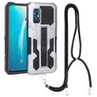 For vivo V19 Indonesia Vanguard Lanyard Kickstand TPU + PC Phone Case(Silver) - 1