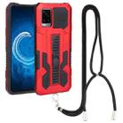 For vivo V20 Vanguard Lanyard Kickstand TPU + PC Phone Case(Red) - 1