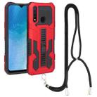 For vivo Y19 Vanguard Lanyard Kickstand TPU + PC Phone Case(Red) - 1