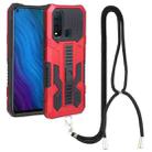 For vivo Y50 Vanguard Lanyard Kickstand TPU + PC Phone Case(Red) - 1