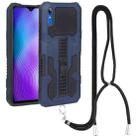 For vivo Y91i India / Y91C Vanguard Lanyard Kickstand TPU + PC Phone Case(Blue) - 1