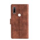 For Fujitsu Arrows WE-F-51B Skin Feel Crocodile Magnetic Clasp Leather Phone Case(Brown) - 3