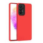 For Samsung Galaxy A73 5G Lens Protection Skin Feel TPU Phone Case(Red) - 1