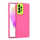 For Samsung Galaxy A73 5G Lens Protection Skin Feel TPU Phone Case(Rose Red) - 1