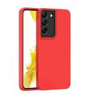 For Samsung Galaxy S22 5G Lens Protection Skin Feel TPU Phone Case(Red) - 1