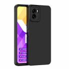 For vivo Y15s Lens Protection Skin Feel TPU Phone Case(Black) - 1