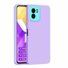 For vivo Y15s Lens Protection Skin Feel TPU Phone Case(Purple) - 1