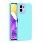 For vivo Y15s Lens Protection Skin Feel TPU Phone Case(Light Green) - 1