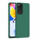 For Xiaomi Redmi Note 11 Global / Note 11S Lens Protection Skin Feel TPU Phone Case(Dark Green) - 1