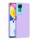 For Xiaomi Redmi Note 11 Pro 4G / 5G Lens Protection Skin Feel TPU Phone Case(Purple) - 1