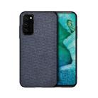 For Huawei Honor V30 Shockproof Cloth Texture PC + TPU Protective Case(Blue) - 1