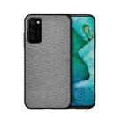 For Huawei Honor V30 Shockproof Cloth Texture PC + TPU Protective Case(Grey) - 1