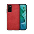 For Huawei Honor V30 Shockproof Cloth Texture PC + TPU Protective Case(Red) - 1