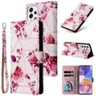 For Samsung Galaxy A23 Marble Bronzing Stitching Leather Phone Case(Rose Gold) - 1