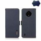 For Nokia C200 KHAZNEH Side-Magnetic Litchi Genuine Leather RFID Phone Case(Blue) - 1