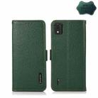 For Nokia C2 2nd Edition KHAZNEH Side-Magnetic Litchi Genuine Leather RFID Phone Case(Green) - 1