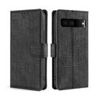 For Google Pixel 7 5G Skin Feel Crocodile Magnetic Clasp Leather Phone Case(Black) - 2