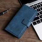 For Google Pixel 7 5G Skin Feel Crocodile Magnetic Clasp Leather Phone Case(Blue) - 1