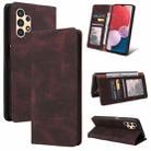 For Samsung Galaxy A13 4G Simple Suction Closure Leather Phone Case(Brown) - 1