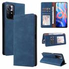 For Xiaomi Redmi Note 11 4G International Simple Suction Closure Leather Phone Case(Blue) - 1