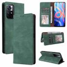 For Xiaomi Redmi Note 11 4G International Simple Suction Closure Leather Phone Case(Green) - 1