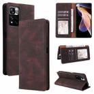 For Xiaomi Redmi Note 11 Pro Simple Suction Closure Leather Phone Case(Brown) - 1