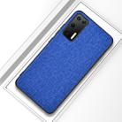 For Huawei P40 Shockproof Cloth Texture PC + TPU Protective Case(Style Blue) - 1