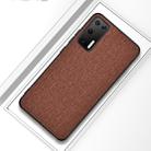 For Huawei P40 Shockproof Cloth Texture PC + TPU Protective Case(Brown) - 1