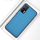 For Huawei P40 Shockproof Cloth Texture PC + TPU Protective Case(Blue) - 1