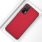 For Huawei P40 Shockproof Cloth Texture PC + TPU Protective Case(Red) - 1