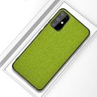 For Galaxy S20+ Shockproof Cloth Texture PC + TPU Protective Case(Green) - 1