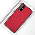 For Galaxy S20+ Shockproof Cloth Texture PC + TPU Protective Case(Red) - 1