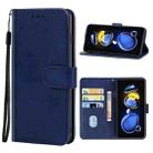 For Xiaomi Redmi Note 11T Pro+ Leather Phone Case(Blue) - 1