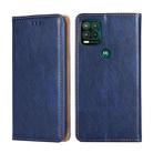 For Motorola Moto G Stylus 4G 2022 Pure Color Magnetic Leather Phone Case(Blue) - 1