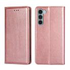 For Motorola Moto G200 5G / Edge S30 Pure Color Magnetic Leather Phone Case(Rose Gold) - 1