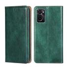 For OPPO A36 4G / A76 4G Global Pure Color Magnetic Leather Phone Case(Green) - 1