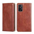 For OPPO A36 4G / A76 4G Global Pure Color Magnetic Leather Phone Case(Brown) - 1