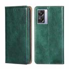 For OPPO A57 5G 2022 / Realme Q5i Pure Color Magnetic Leather Phone Case(Green) - 1