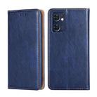 For OPPO Reno7 5G Global / Find X5 Lite Pure Color Magnetic Leather Phone Case(Blue) - 1