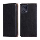 For OPPO Find X5 Pro Pure Color Magnetic Leather Phone Case(Black) - 1