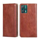 For OPPO Realme 9 Pro Pure Color Magnetic Leather Phone Case(Brown) - 1