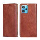 For OPPO Realme 9 Pro+ Pure Color Magnetic Leather Phone Case(Brown) - 1