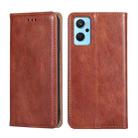 For OPPO Realme&#160;9i/A36&#160;4G/A96&#160;4G/K10&#160;4G/A76&#160;4G Pure Color Magnetic Leather Phone Case(Brown) - 1